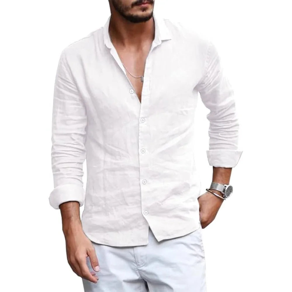 Beach House Linen Button Down Shirt