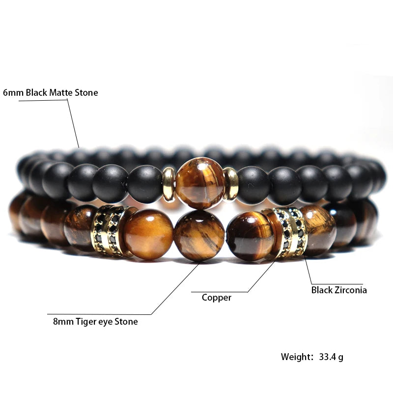 Tiger Eye Bracelet Set