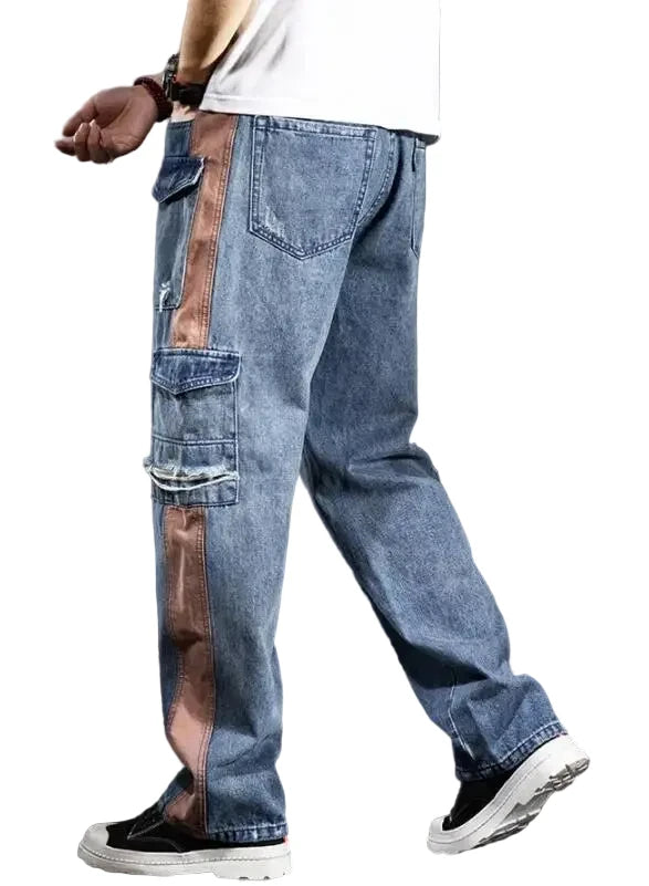Patchwork Cargo Jeans