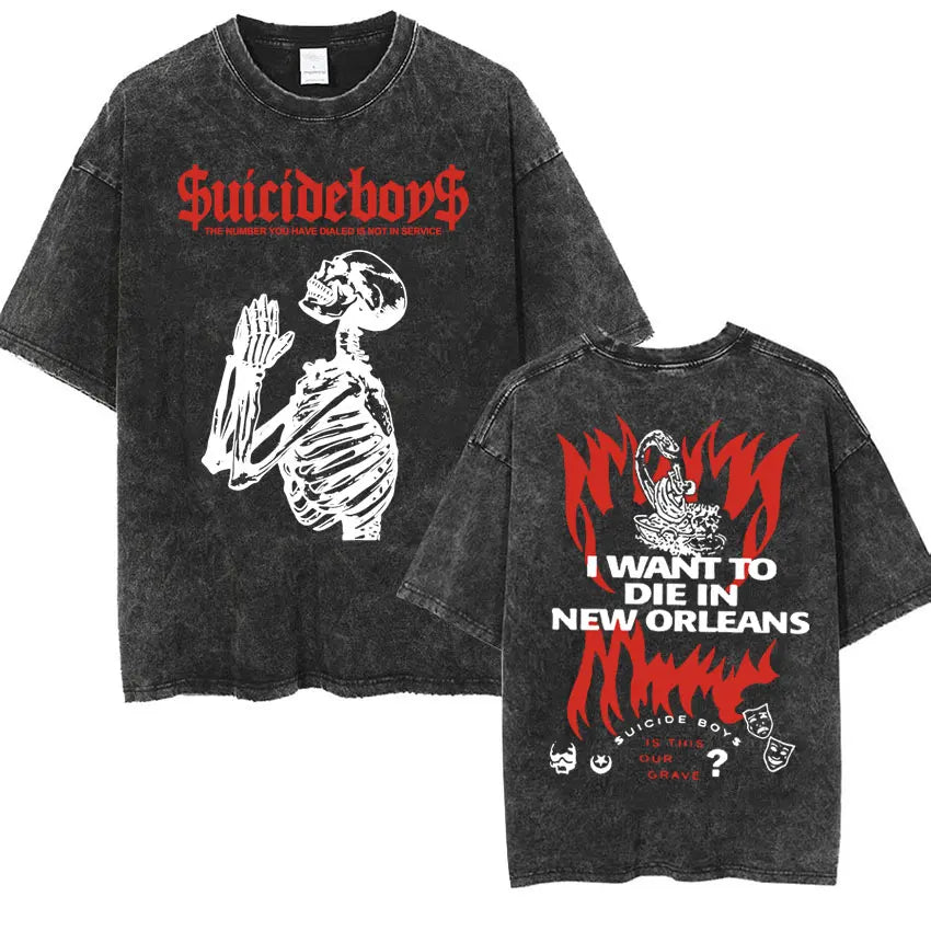 Boys Skeleton Washed Tee