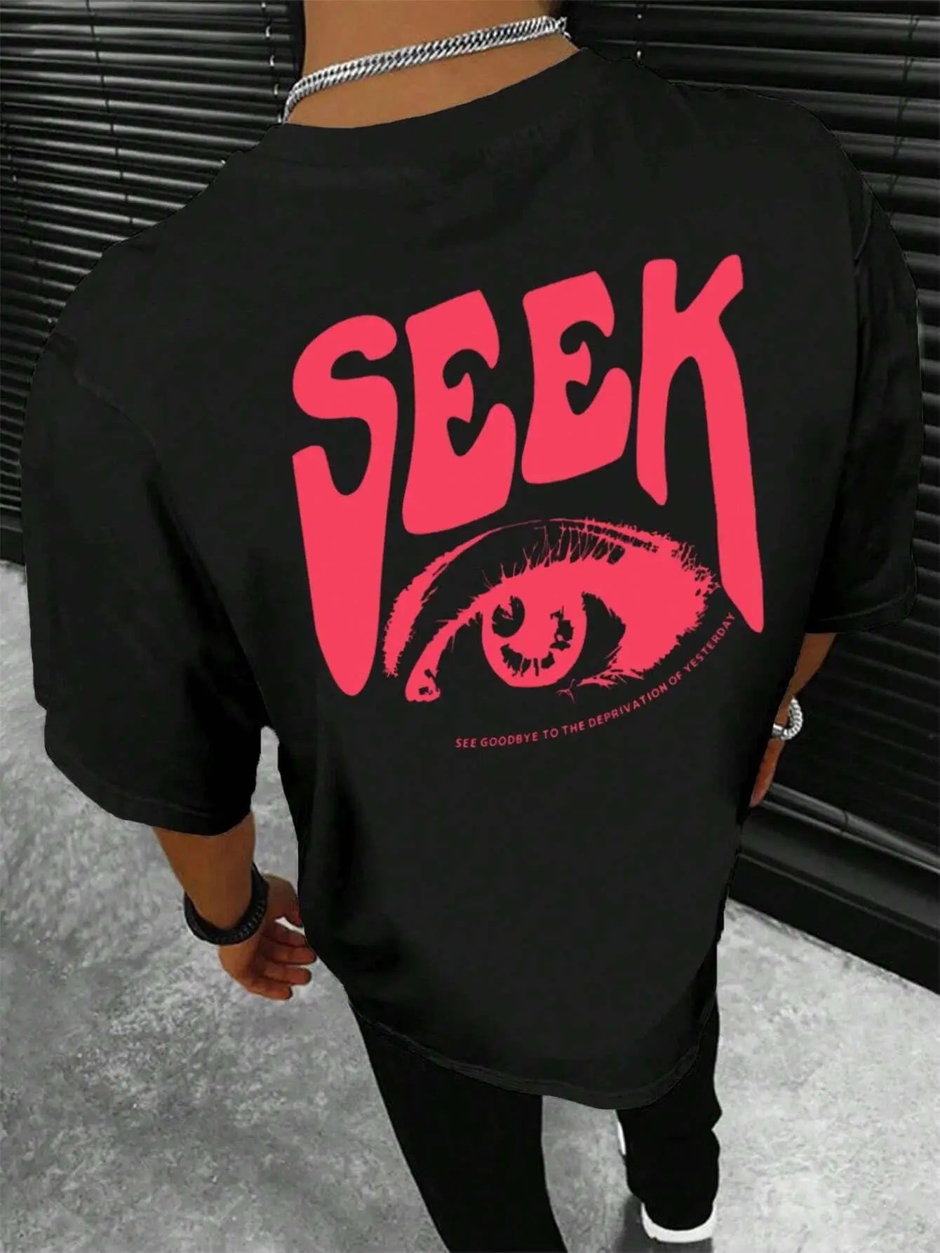 Seek Anticipated Gaze Printing T-Shirts Men Soft Loose Tshirs Breathable Summer Street Hip Hop T-Shirts Cotton Loose Tee Clothes