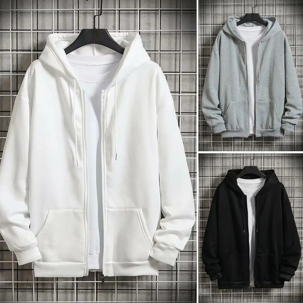 Trendy Winter Coat Cardigan Zipper Plus Size  Zip Up Winter Coat  Wear-resistant Winter Jacket for Home