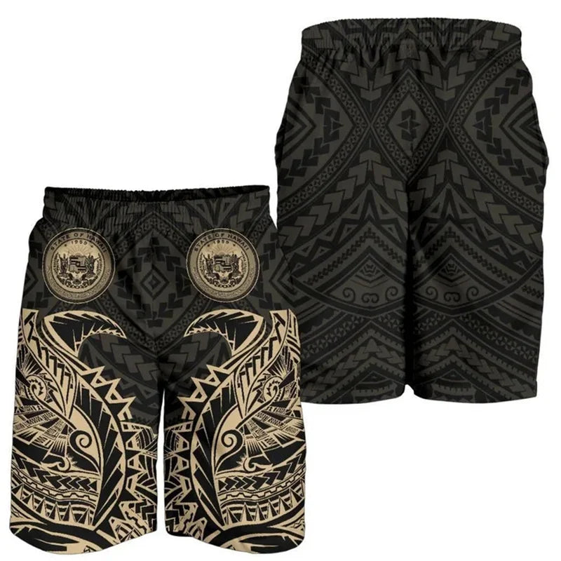 Tribal Print Board Shorts