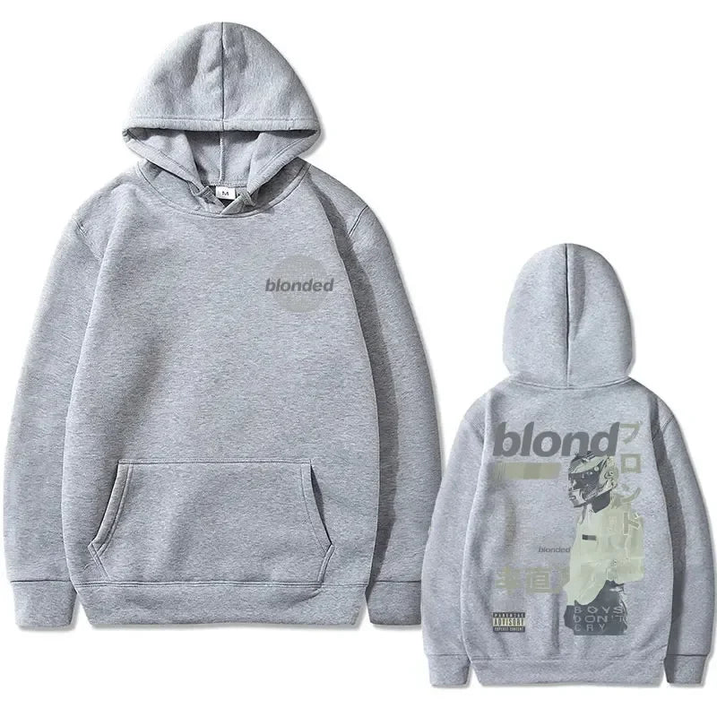 Rapper Frank Double Sided Print Hoodie Rap Men's Blond Hip Hop Sweatshirt Ocean Oversized Hoodies Men Women's Vintage Streetwear