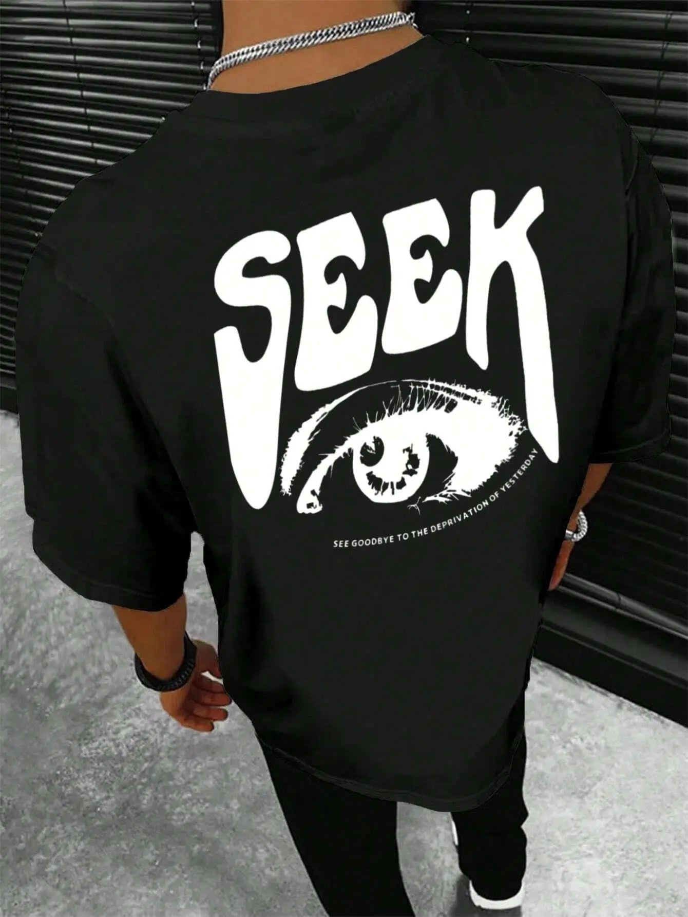 Seek Anticipated Gaze Printing T-Shirts Men Soft Loose Tshirs Breathable Summer Street Hip Hop T-Shirts Cotton Loose Tee Clothes