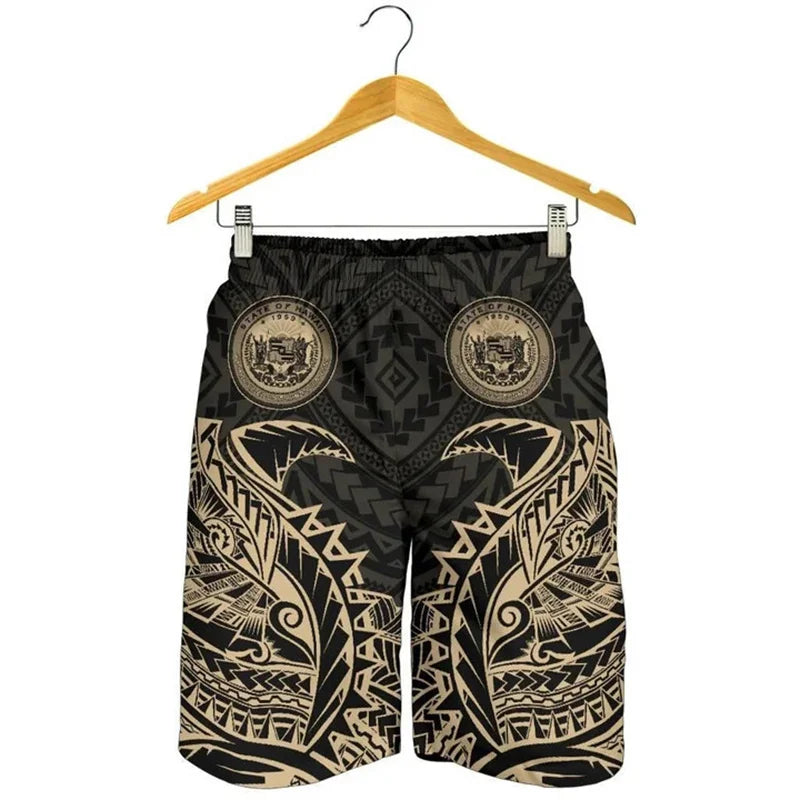 Tribal Print Board Shorts