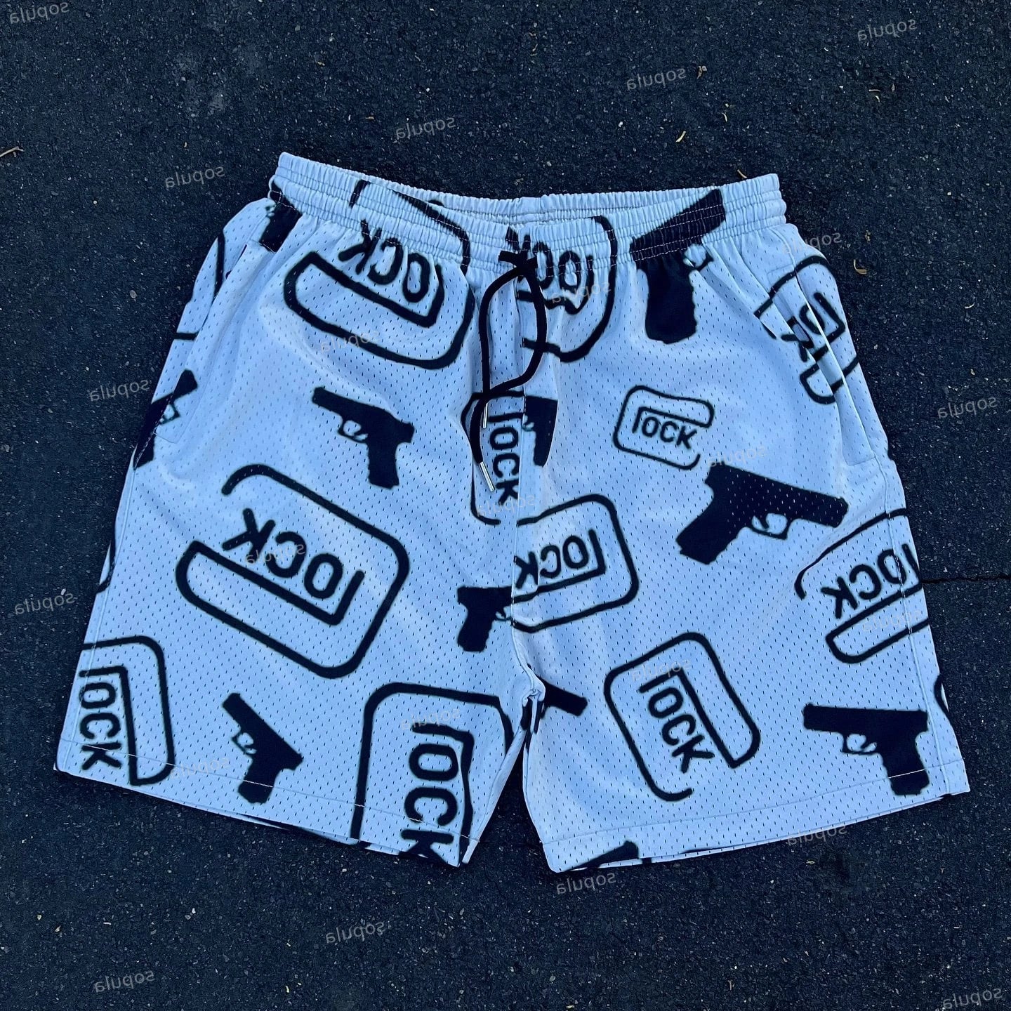 Graphic Blue Shorts