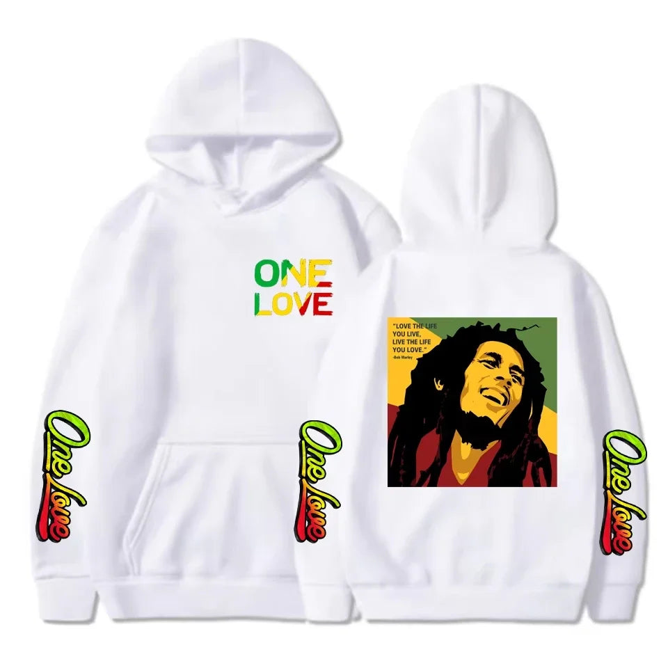 Rapper Bob Marley Hoodies Print Legend Reggae One Love Hoody Gothic Sweatshirts Men Women Fashion Sweatshirt  Hoodie