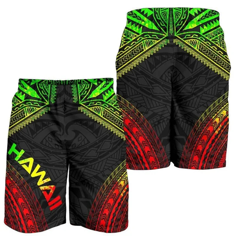 Tribal Print Board Shorts