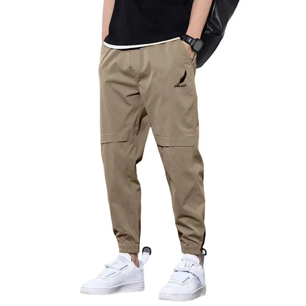 Solid color stretch cargos