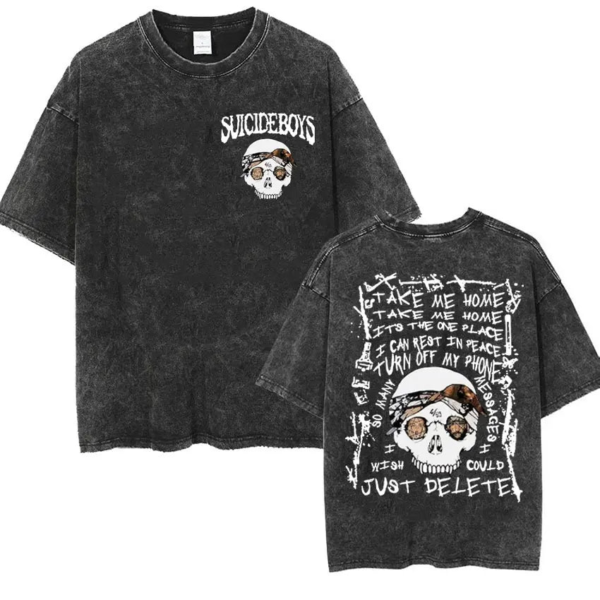 Boys Skeleton Washed Tee