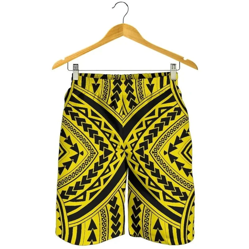 Tribal Print Board Shorts