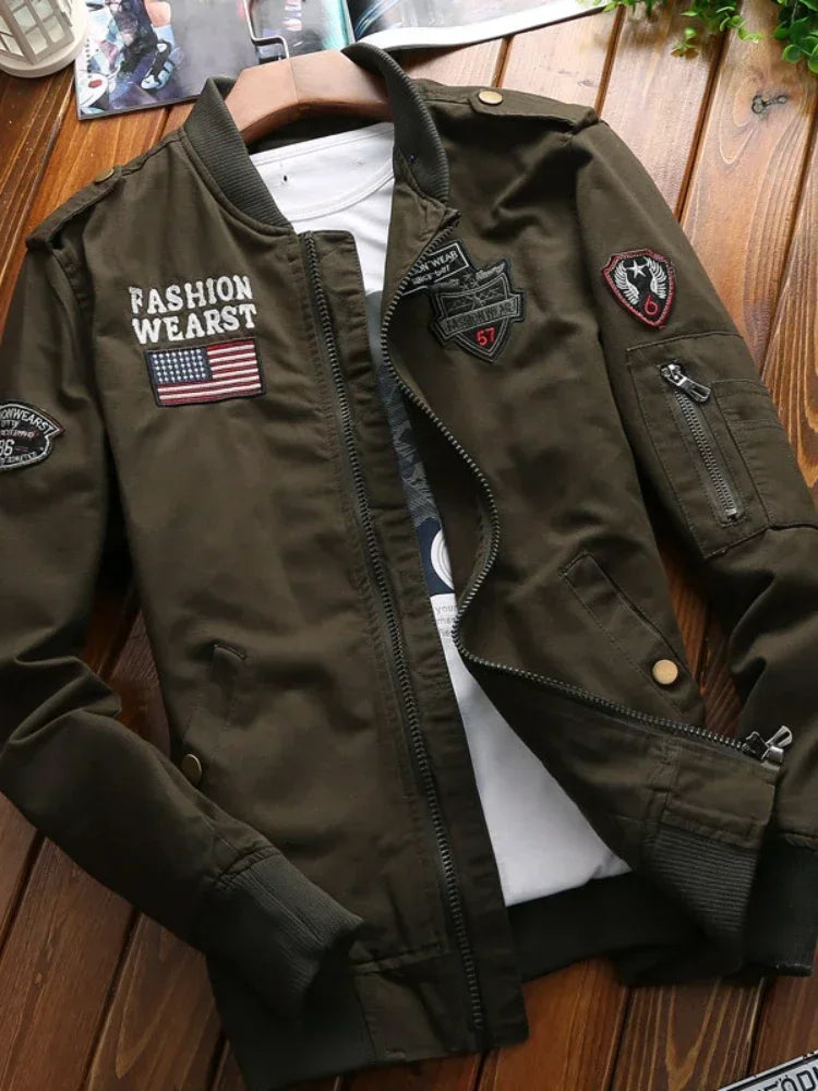 Embroidered Military Bomber